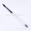 hot sale pure color plastic handle diamond nail brush round kolinsky hair nail art acrylic brush